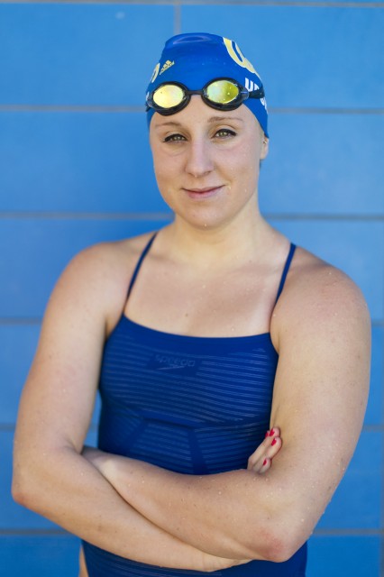 Senior swimmer Arlyn Upshaw said quitting had crossed her mind, but when an injury set her back, she knew she couldn't end her swimming career that way. (Keila Mayberry/Daily Bruin staff)